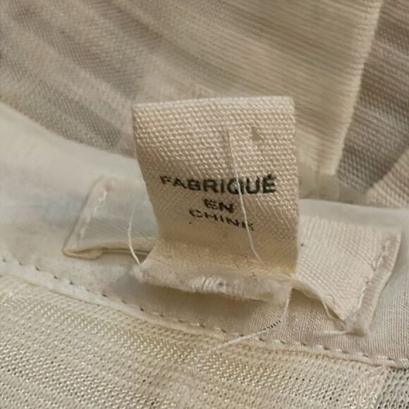 Tiny Ivory Sequin Embroidered Blouse Top Womens Size Medium Lightweight - Picture 12 of 12